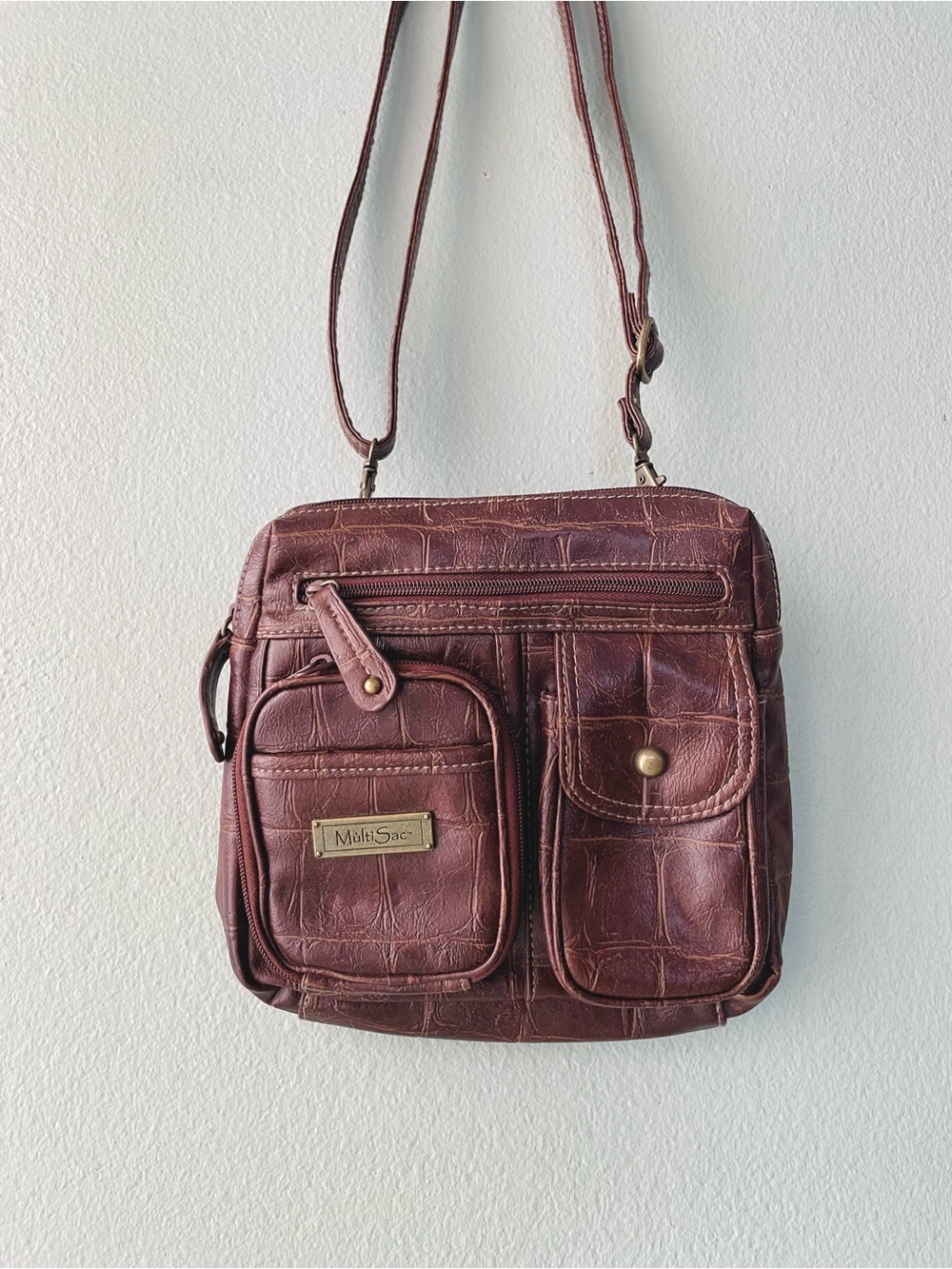 🌱5/$25🌱 MultiSac | Brown Faux Leather Shoulder Crossbody Bag